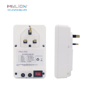 Compact Design with 110V–230V AC Input Mini UPS with LiFePO4 Smart Battery/Charger Backup Power for CCTV & Routers