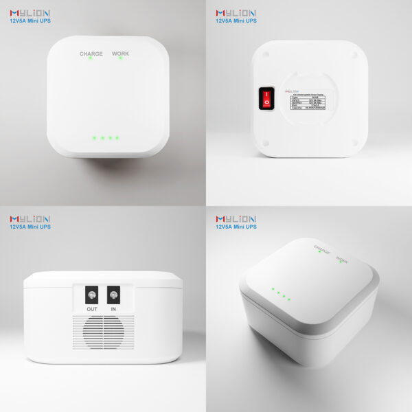 Mylion 12V 5A 77.7Wh Mini UPS lithium battery pack backup Uninterruptible Power Supply for WiFi 7 ONT Smart Home - Image 2