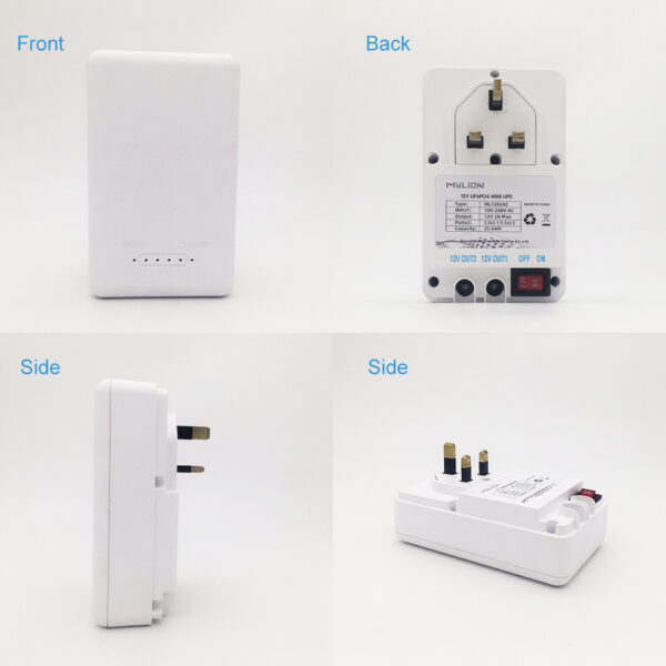 Compact Design with 110V–230V AC Input Mini UPS with LiFePO4 Smart Battery/Charger Backup Power for CCTV & Routers - Image 5
